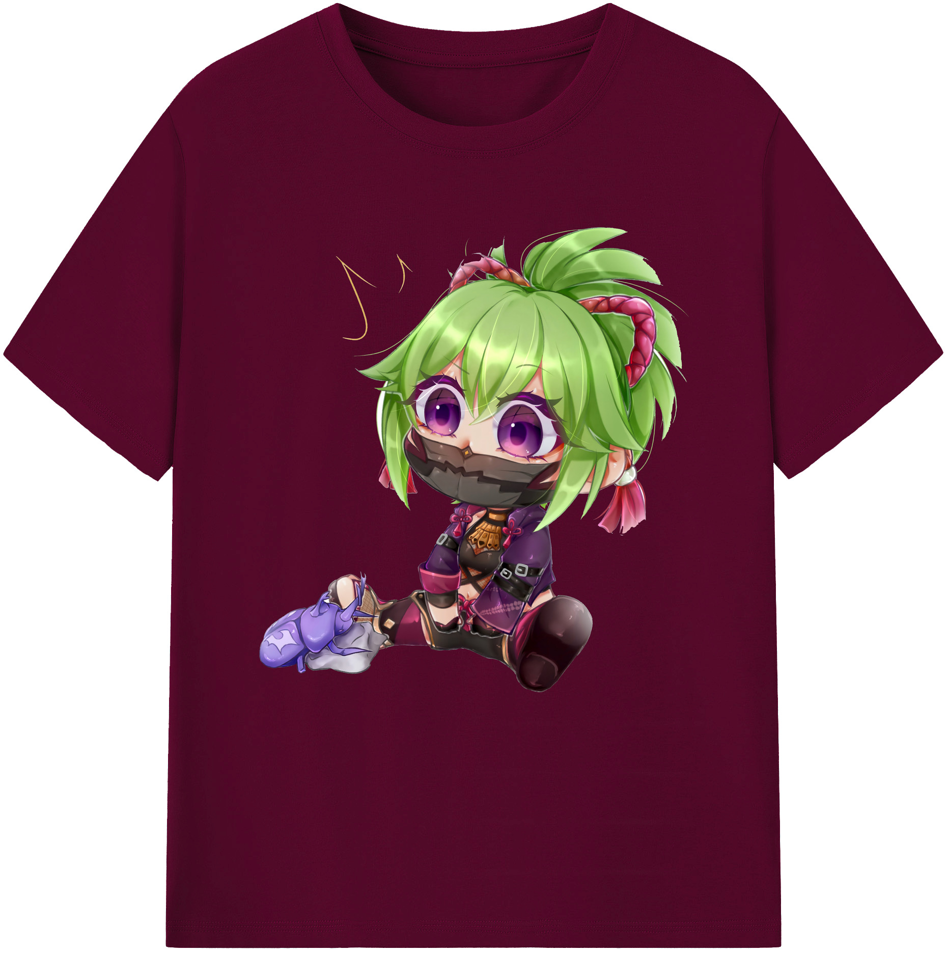 げんし神  久岐忍 くき しのぶ genshin Kuki Shinobu レディースカジュアルプリントTシャツ（綿100％）